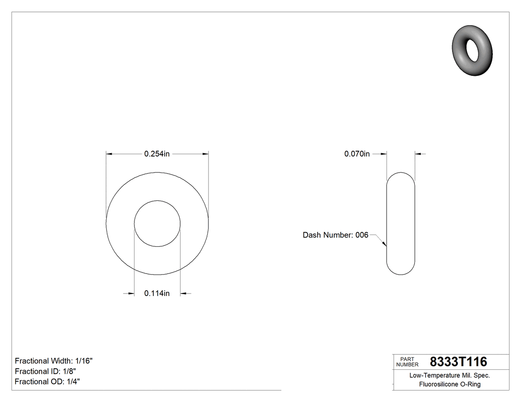 Technical drawing - 8333T116